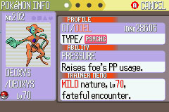 Pokemon - Doel Deoxys Distribution