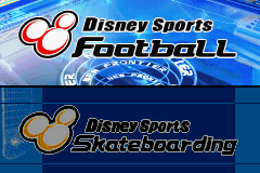 2 Disney Games : Disney Sports, Football + Disney  — Title screen