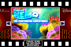 2 Games In 1 - Finding Nemo - The Continuing Adventures + The Incredibles — Title screen