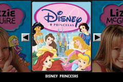 2 Games in 1 : Disney Princess + Lizzie McGuire — Title screen
