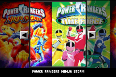 2 Games in 1 Double Pack: Power Rangers Ninja Storm + Power Rangers Time Force — Title screen