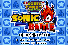 2 Games in 1 : Sonic Battle + Sonic Pinball Party — Title screen
