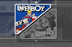 2 Games in One! : Paperboy + Rampage — Title screen