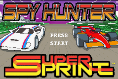 2 Games in One! : Spy Hunter + Super Sprint — Title screen