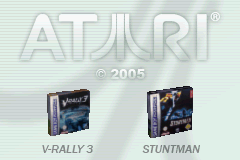 2 in 1 : V-Rally 3 + Stuntman — Title screen