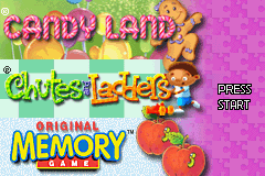 3 Game Pack! : Candy Land + Chutes and Ladders + Original Memory Game — Title screen