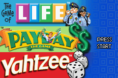 3 Game Pack! : The Game of Life + Payday + Yahtzee — Title screen