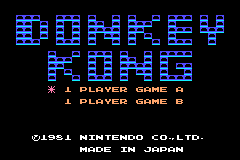 Advance Play Edition - Donkey Kong — Title screen