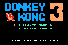 Advance Play Edition - Donkey Kong 3 — Title screen