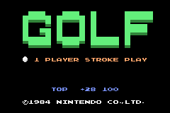 Advance Play Edition - Golf — Title screen