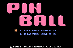 Advance Play Edition - Pinball — Title screen