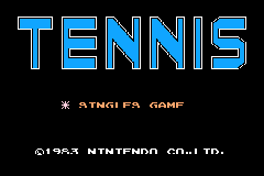 Advance Play Edition - Tennis — Title screen