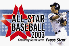All-Star Baseball 2003 Featuring Derek Jeter — Title screen