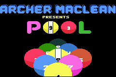 Archer Maclean's 3D Pool — Title screen