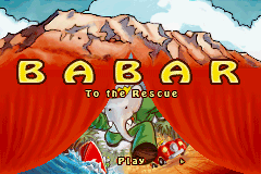 Babar to the Rescue — Title screen