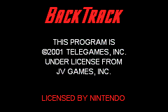 Back Track — Title screen