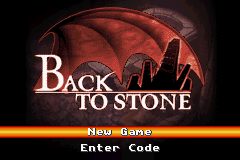 Back to Stone — Title screen