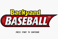 Backyard Baseball — Title screen
