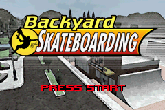 Backyard Skateboarding — Title screen