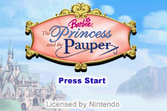 Barbie - The Princess and the Pauper — Title screen
