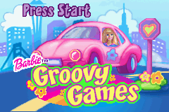 Barbie Groovy Games — Title screen