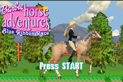 Barbie Horse Adventures : Blue Ribbon Race — Title screen