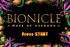 Bionicle : Maze of Shadows — Title screen