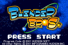 Blender Bros. — Title screen