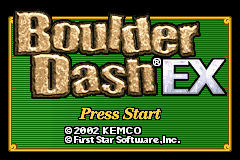 Boulder Dash EX — Title screen