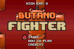 Butano Fighter — Title screen