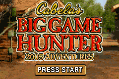 Cabela's Big Game Hunter 2005 Adventures — Title screen