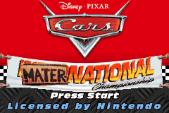 Cars: Mater-National Championship — Title screen