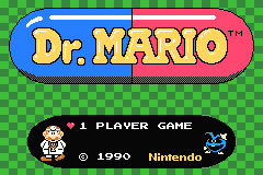 Classic NES Series : Dr. Mario — Title screen