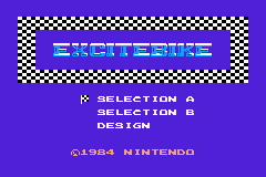 Classic NES Series : Excitebike — Title screen