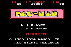Classic NES Series : Pac-Man — Title screen