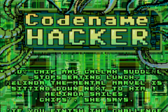 Codename Hacker — Title screen