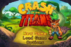 Crash of the Titans — Title screen