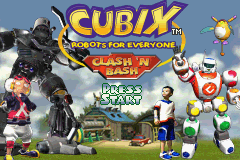 Cubix : Robots for Everyone, Clash 'N Bash — Title screen