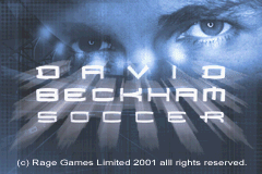 David Beckham Soccer — Title screen