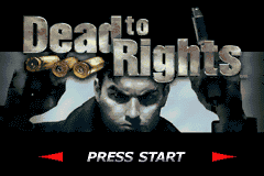 Dead to Rights — Title screen