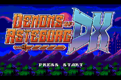 Demons of Asteborg DX — Title screen