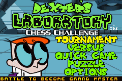 Dexter's Laboratory : Chess Challenge — Title screen