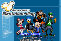 Disney Sports : Skateboarding — Title screen