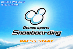 Disney Sports : Snowboarding — Title screen
