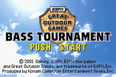 ESPN Great Outdoor Games : Bass Tournament — Title screen