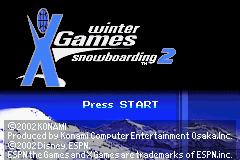 ESPN Winter X-Games Snowboarding 2 — Title screen