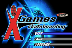 ESPN X Games Skateboarding — Title screen