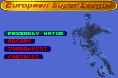 European Super League — Title screen