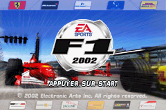F1 2002 — Title screen