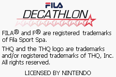 FILA Decathlon — Title screen